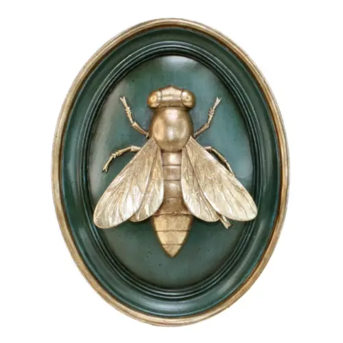 Gold And Green Bee Wall Art