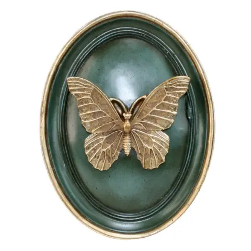 Gold And green Butterfly Wall Art - OUT OF STOCK