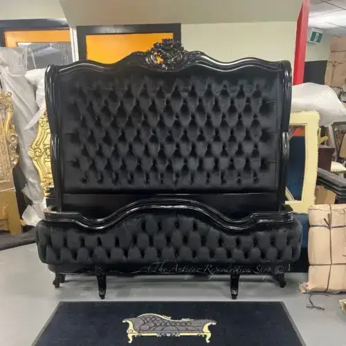 French Provincial Rose Craved Queen Bed