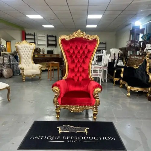 Alice Throne Chair Royal Red & Gold - sold