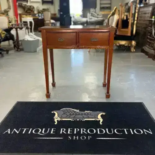 Plain Leg Victorian 2 Drawer Hall Table Console