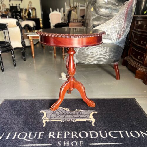 Chippendale Round Wine Table - Cherry Finish