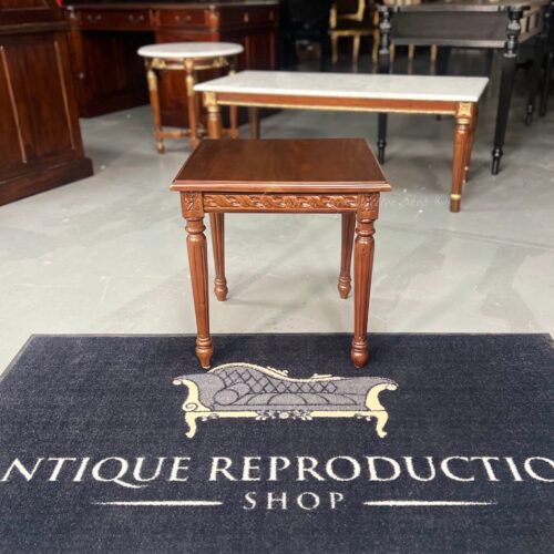 Louis XVI Side Table - Medium Tea Brown