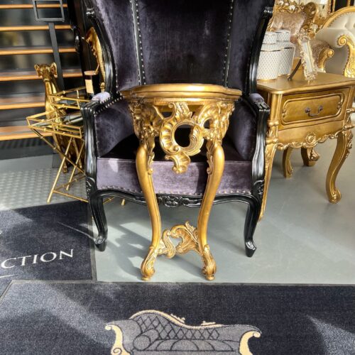 Custom Victorian Edwardian Wall Mounted Table - Antique Gold Double Wash