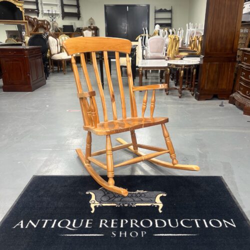 Antique Reproduction Mahogany Rocking Chair - Natural Finish