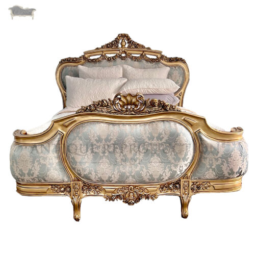 French Parisian Gold Gilt Bed Frame