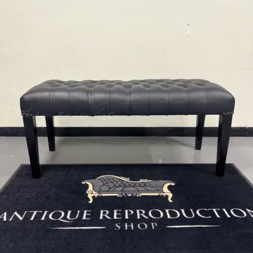 Plain Bed Stool - Black Finish