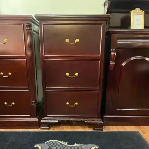 Partner Desk Filling Cabinet 3 Drawer - Rosewood