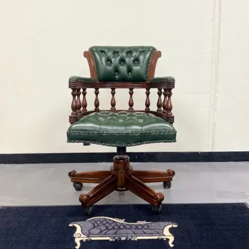 Traditional Captains Office Chair - Medium Tea Brown