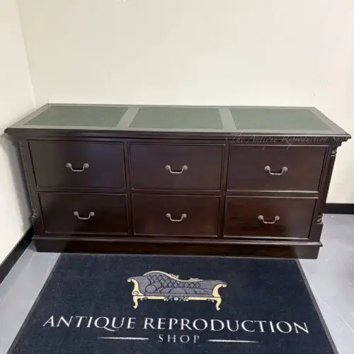 Partner Desk Filing Cabinet 6 Drawer - Tea Brown Finish