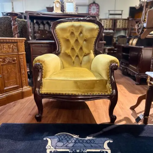 Victorian Grandfather Chair - Classic Finish