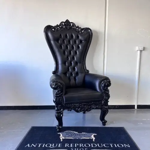 Alice Throne Chair - Black Finish