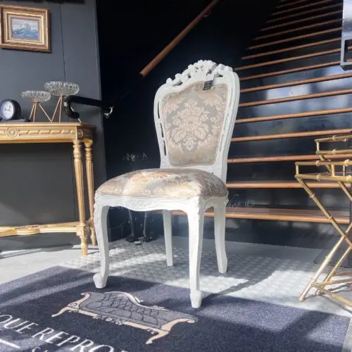 Franciscan Heavy Carved Dining Chair - White