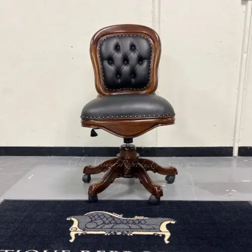 Victorian Office Chair No Arms - Medium Tea Brown - SOLD