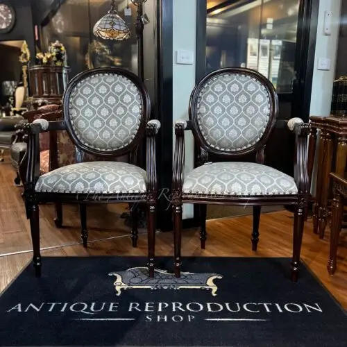 Plain French Oval Carver Dining Chair - Classic Finish