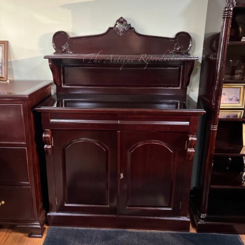Victorian 2 Door Chiffonier Buffet - English Mahogany Finish