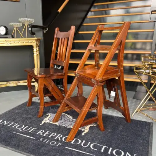 Library Chair Step Ladder - Medium Tea Brown