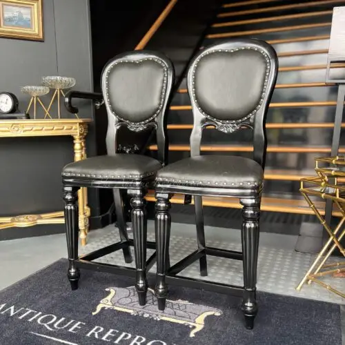 Victorian Dutch Bar Stool - Black