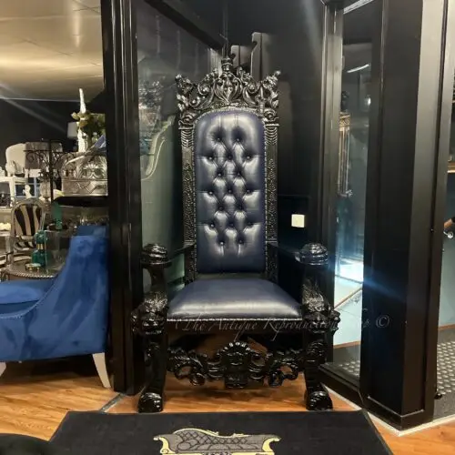 Black Navy Heir Lion King Throne - Black Finish