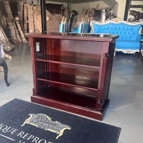 Open Bookcase Colonial Low - Rosewood Finish