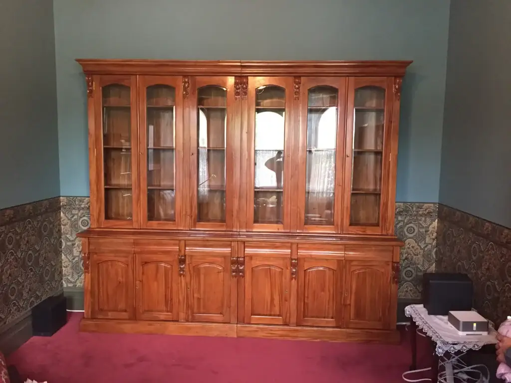 This is an image of an Antique French Provincial Baroque style Mahogany book case in Lilydale that has been custom made to custom measurements