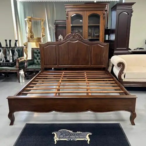 Custom French Country Mahogany Bed - Classic Finish