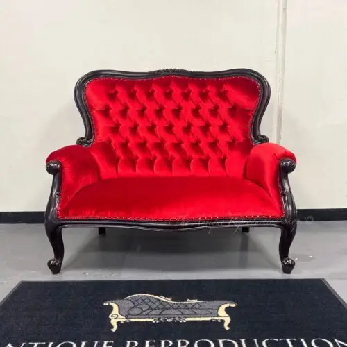Grandfather 2 Seater Victorian Lounge - Salak finish