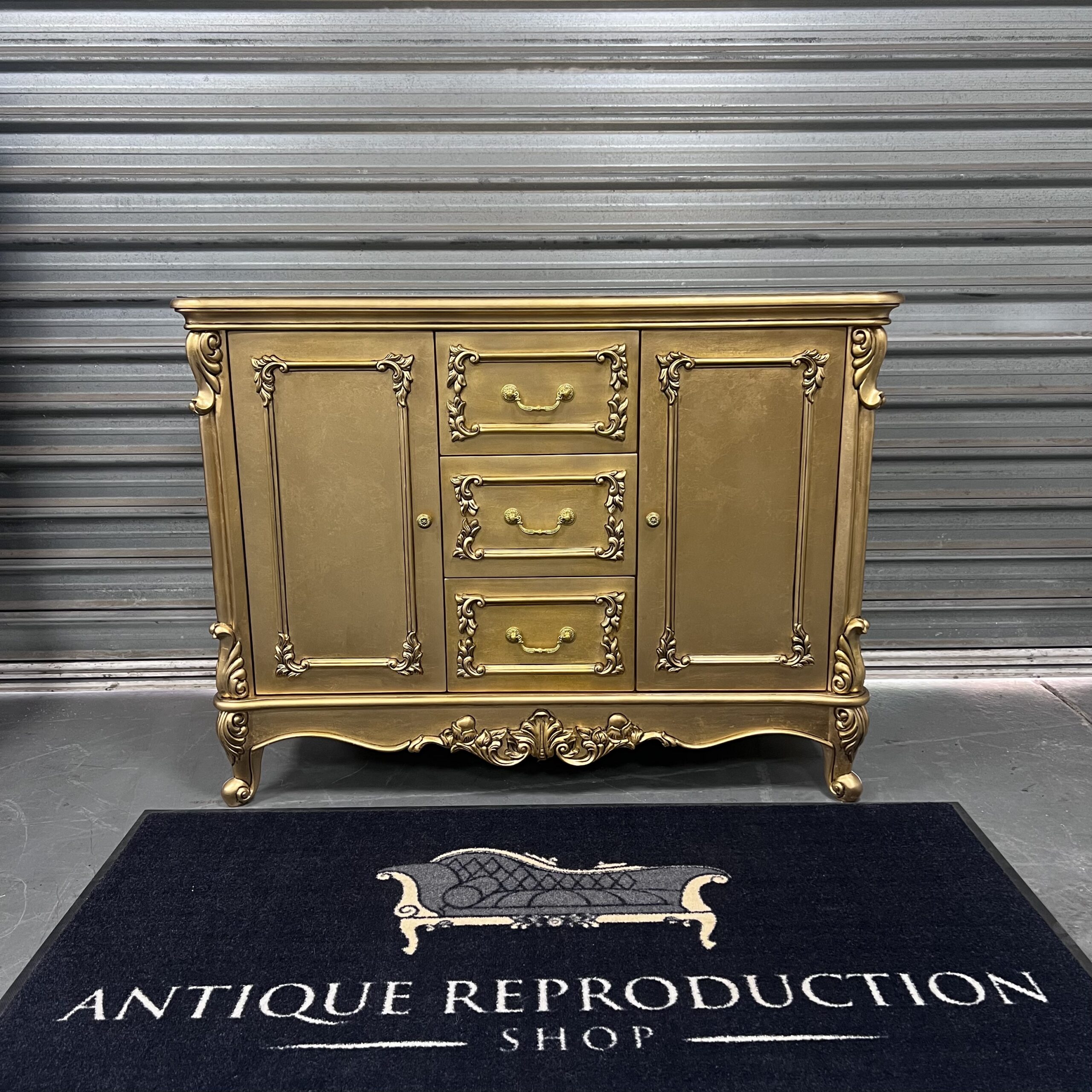 French Baroque Sideboard Buffet - Antique Gold SOLD