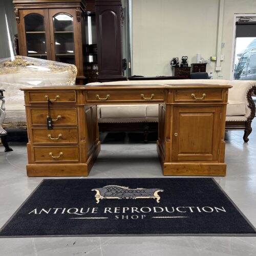 Single Sided Partner Desk 180cm - Pecan Finish