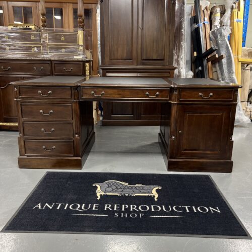 Partner Desk 200cm - Dark Medium Tea Brown