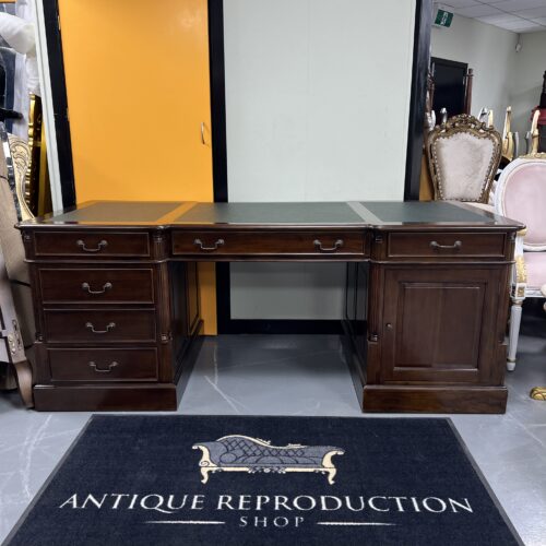 Traditional Partner Desk 200cm - Rosewood Finish