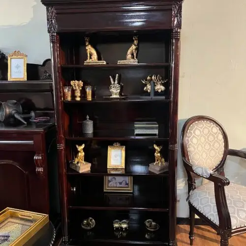 Colonial Open Bookcase - English Mahogany Finish