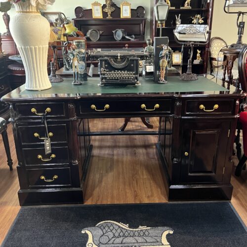 Traditional 150cm Partner Desk - English Mahogany Finish