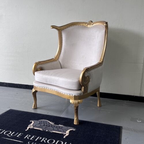 French Massoud Arm Chair (Masood) - Antique Gold