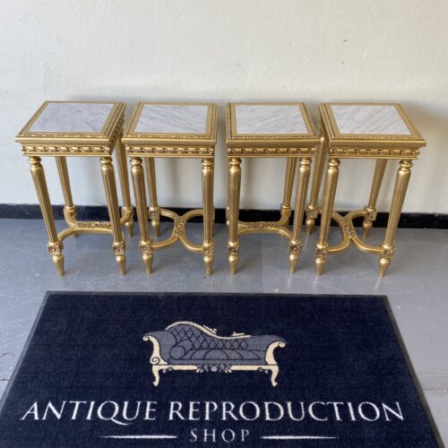 Louis XVI Plant Stand - Antique Gold Finish